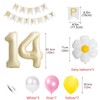 14. Set di palloncini per compleanno, con margherite, per 14