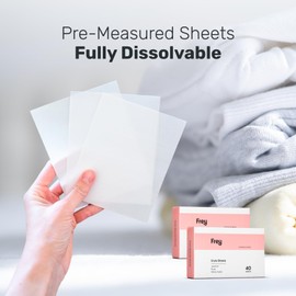 FREY Naturally Scented Dryer Sheets - Fabric Softener for Soft, Fresh & Clean Clothes (2-pack, Jasmine Rose)