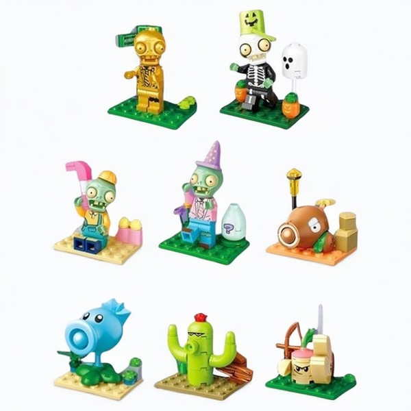 JHESAO Plants and Zombies Toys Action Figures Puzzles PVZ Toys