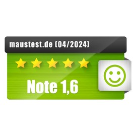 Eaxus® Ergonon Vertikale Maus kabellos - Hochkant USB Maus ergonomisch, 6 Tasten, Schwarz