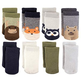 Luvable Friends Unisex Baby Fun Essential Socks, Fox Owl, 6-12 Months