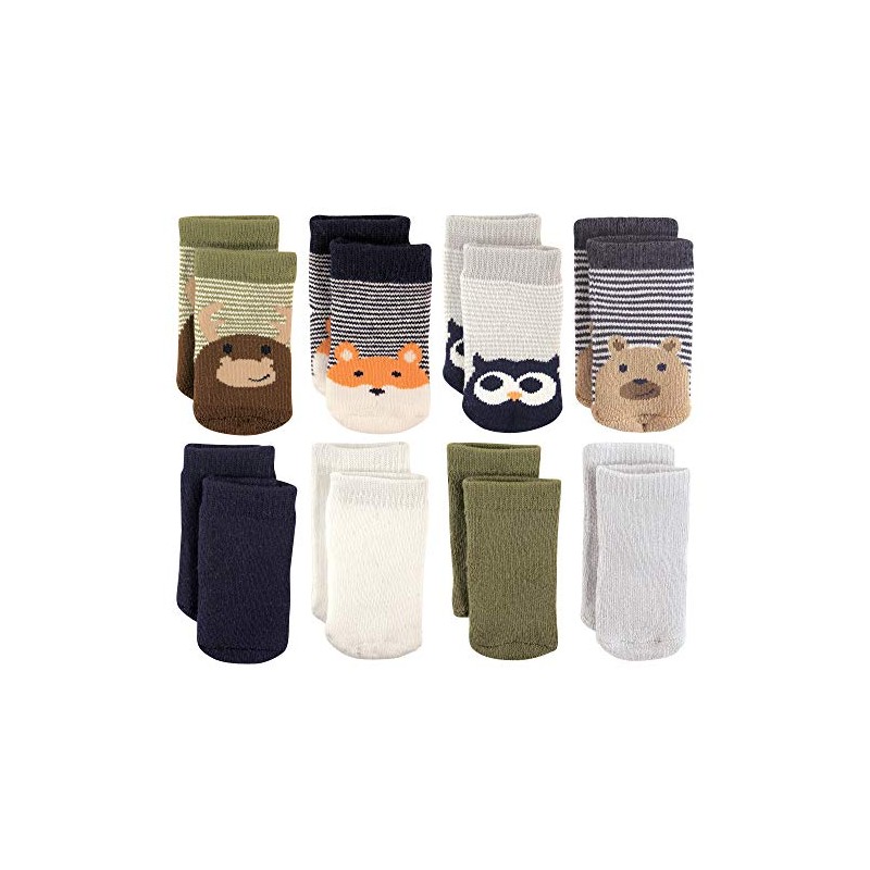 Luvable Friends Unisex Baby Fun Essential Socks, Fox Owl, 6-12