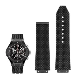 25mm Rubber Watch Band for Hublot Big Bang Waterproof Replacement Watch Straps for Men and Women(19mm×25mm×22mm)
