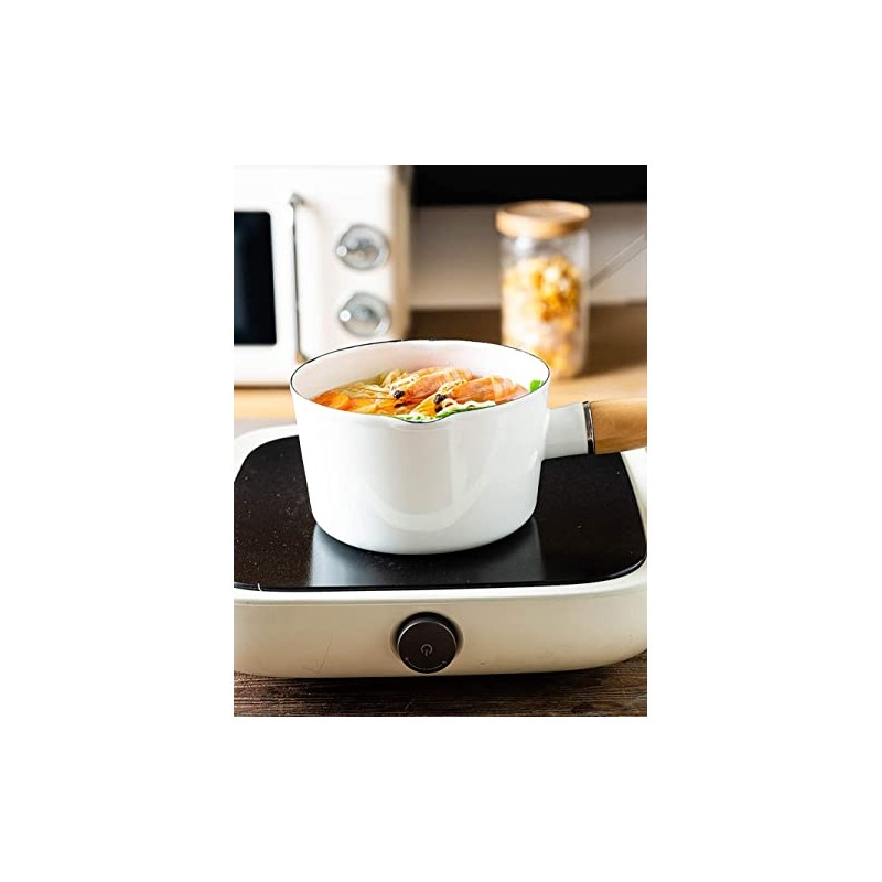 FYUEROPA Enamel Milk Pot, Butter Warmer Non-stick Mini Saucepan, 4.7