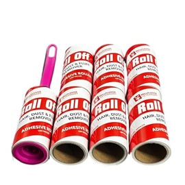 Lint Roller, Pet Hair Remover with Easy Peel Diagonally cut sheets, 1 Handle with 7 Refills, 350 Extra Sticky Sheets in total