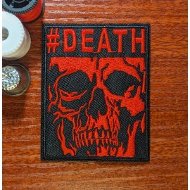Unbranded Red Death Patch Crimson Macabre Goth Punk Biker Embroidered Iron On Patch 3x2.5"