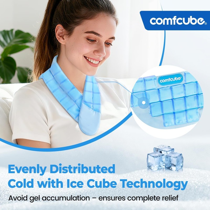 Comfcube Neck Ice Pack Wrap for Cervical Pain and Cooling,