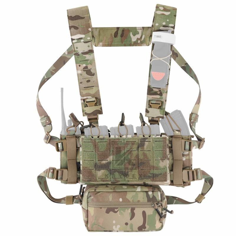 Krydex Tactical Chest Rig Padded Shoulder Strap Laser Cut H-Harness