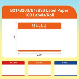Label Maker Tapes for NIIMBOT B1 B21 B3S Label Makers (Color, 50x75mm)