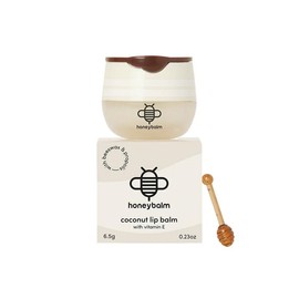 Honeybalm Honey Lip Balm with Vitamin E - Single Pack Beeswax Moisture - 100% Natural Ingredients Cruelty-Free Handcrafted Classic Flavor Compact Gift Nourishing Smooth:_Coconut