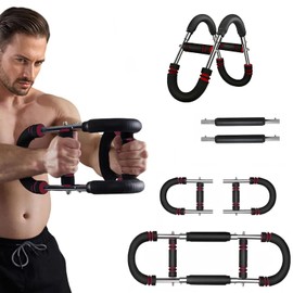 Saker Twister Arm Trainer, 40-100lb Adjustable Chest Workout Equipment, Arm Trainer, Twister Arm Trainer, Detachable Design Fitness Anywhere, Keep Strong (Red)