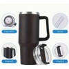 Generic Black Tumbler with lid and Straw, 000000