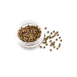 500 Pcs 3.0mm Micro Link Rings Beads Non-Silicone Lining Copper Ring for Hair Extensions and Feather Extensions (Dark Blonde)