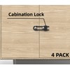 4 PACK Child Proof Sliding Cabinet Door Code Locks Baby