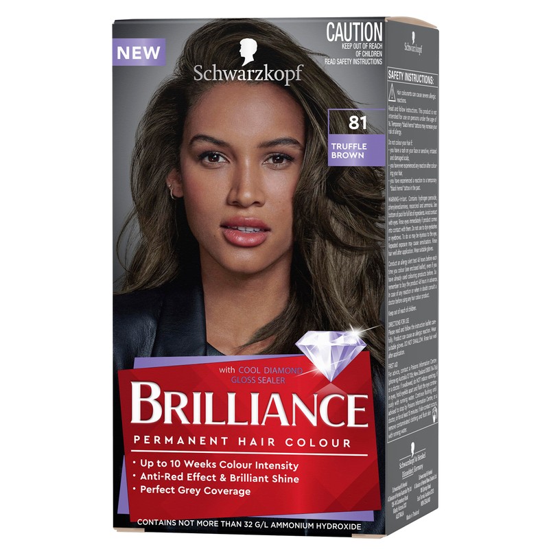 Schwarzkopf Brilliance Permanent Hair Colour, Cool Browns 81 Truffle Brown