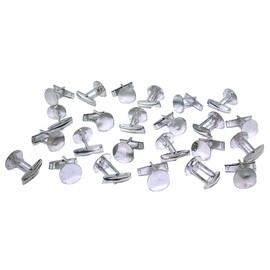 12 PAIR 13MM SILVER COLOR FLAT PAD CABOCHON CAB GEM CUFFLINK FINDING MOUNTING