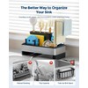 Nacial Kitchen Sink Caddy Organzier with High Brush Holder, Sponge