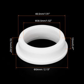 QUARKZMAN T Type Rubber Grommet Fixing Diameter 48.5mm Inner Diameter 38.5mm Seal Protector Flexible Hole Plug for Cable Pipe White