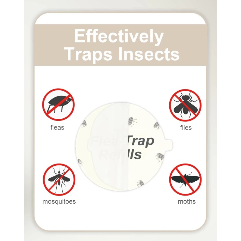 Dichroma 20 Pack Flea Trap Refill Discs Replacement Glue Boards