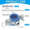 PATIKIL 0.8"-0.9"/20-24mm Split Ring Pipe Hanger, 12 Pcs Heavy Duty