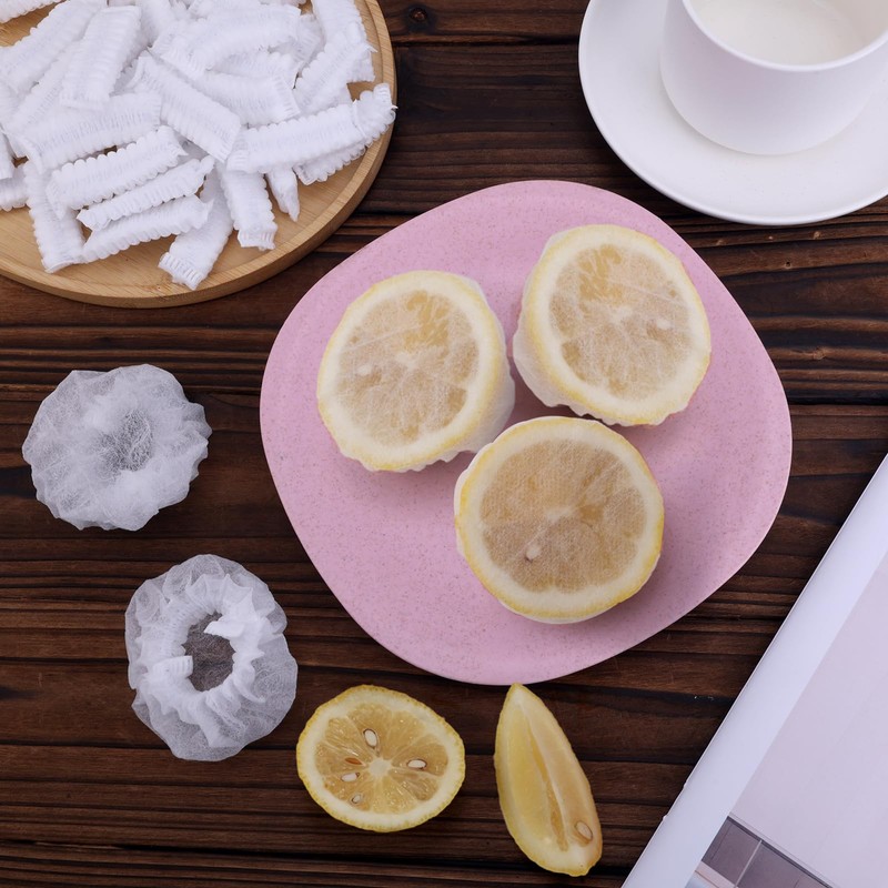 100pcs Lemon Stretch Wraps, Reusable Lemon Fresh Squeezer Bags Lemon