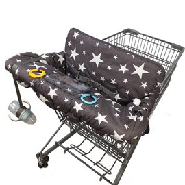 Shopping Cart Cover for Baby, Toddler 2-in-1 High Chair Cover, Star Print