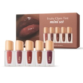 Laka Best Fruity Glam Tint Mini Set, 1.9g/0.07oz*5ea, Gift Set for Women, Hydrating & Glowy Finish, Lightweight & Comfortable, Buildable Color, Non-Sticky, Vegan, K-Beauty