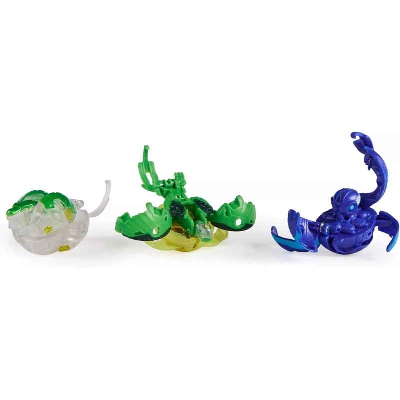 Bakugan Starter 3-Pack, Special Attack Ventri, Octogan and Trox, Customizable