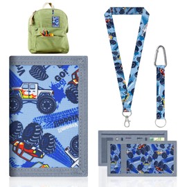 LUHOCIY Pack of 3 Neck Pouch Children, Children's Wallet Boys, Small Wallet for Children, Beautiful Look, Waterproof and Wear-resistant Material (A)