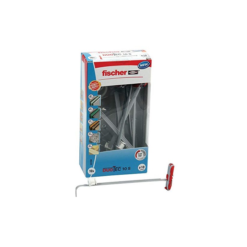 Duotec Plasterboard Dowels + Screw (Pk10), External Length 70 mm,