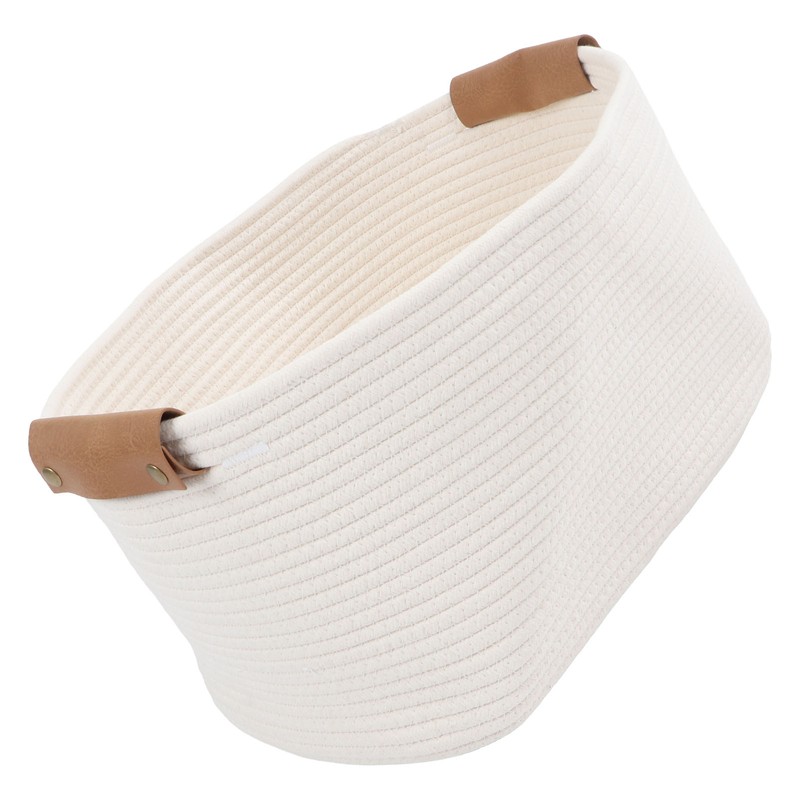 Cotton Rope Basket Large Capacity Multifunction Rope Woven Blanket Basket