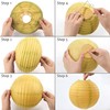 QFEHTHSK Pack of 12 Round Paper Lanterns, Handmade Folding Lanterns,