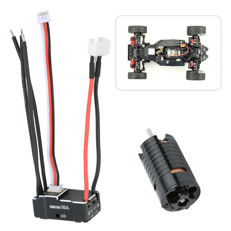 1410 Brushless Motor 18A Black ESC RC Replacement Accessory Spare