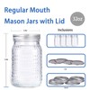 MirthMood 32 OZ Wide Mouth Mason Jars, 6 PACK Glass