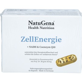 NatuGena NatuGena ZellEnergie + NADH & Coenzym Q10/ bioaktive Vitamine tragen zu einem normalen Energiestoffwechsel bei / 60 Kapseln 30 Tage