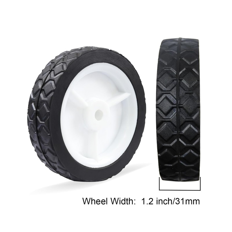 Zweipappel 2x Rubber Wheel Universal Replacement Wheel 125 mm per