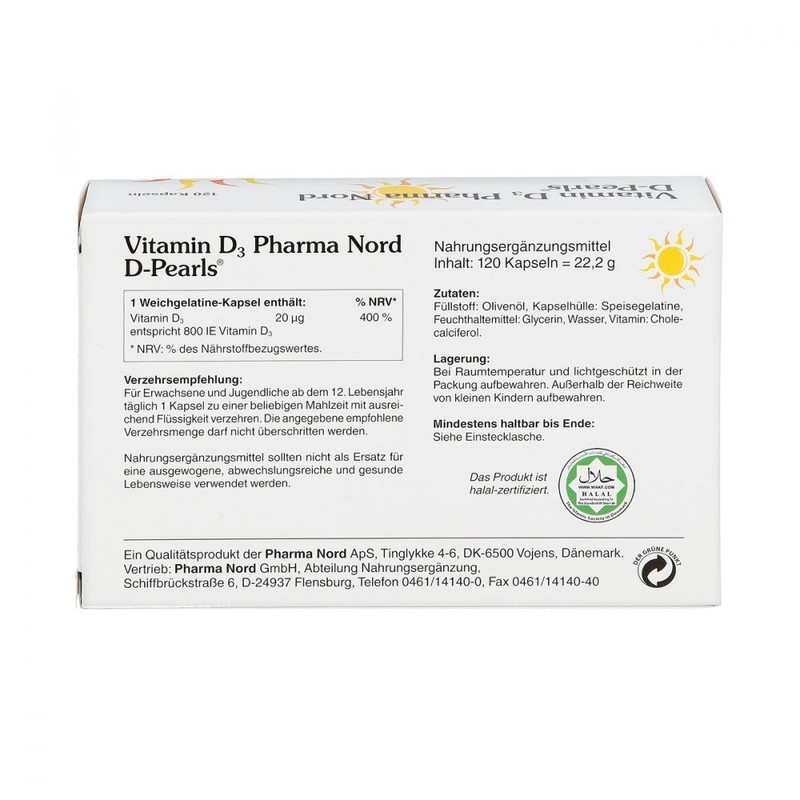 Vitamin D3 Pharma Nord 20 µg Capsules