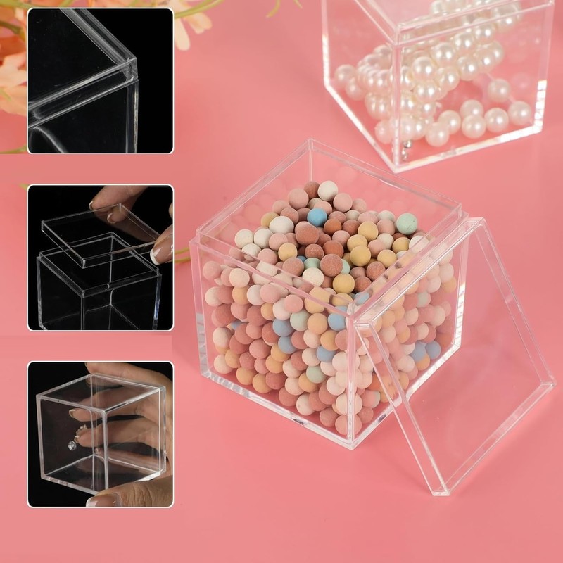 DIFEIUKI Acrylic Box, Set of 12, Candy Box, Divided Storage
