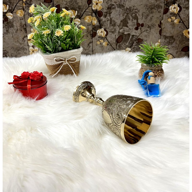 Morcomart - Copa de cáliz de latón de estilo antiguo,