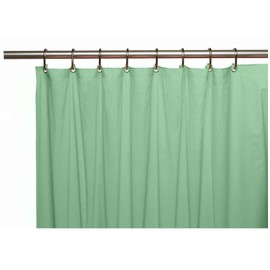 Venice Collections Elegant Heavy Duty Vinyl Shower Curtain Liner with 12 Metal Grommets Jade