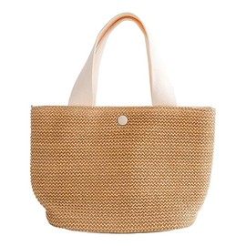 Zeaiisiy Basket Bag, Handbag, Straw, Casual Bag, Stylish, Cute, Lightweight, Beach Bag, For Work, Outings, Gift, Black