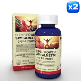 origin [Origin] Super Power Saw Palmetto 1000mg Octacosanol Zinc Containing 90 Capsules, 2 Pieces / [오리진] 수퍼 파워 쏘팔메토 1000mg 옥타코사놀 아연함유 90캡슐, 2개