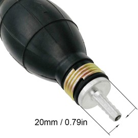 Automotive-leader 6mm 1/4" Rubber Fuel Transfer Vacuum Fuel Line Hand Primer Pump Bulb Type Black Bulb Type for Marine Boat Accessories Pump Bulb All Fuels