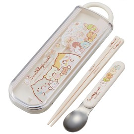 Skater CCA1AG-A Chopsticks and Spoon Set, Antibacterial, Sumikko Gurashi, Made in Japan