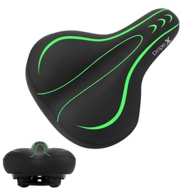 Dripex Bicycle Saddle Men Women Comfortable Soft Gel Bicycle Saddle Waterproof Ergonomic for MTB City Bike Road Bike Green