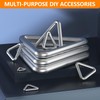 BEYOURD 1 inch Metal Triangle Rings, Solid Welded Stainless Steel