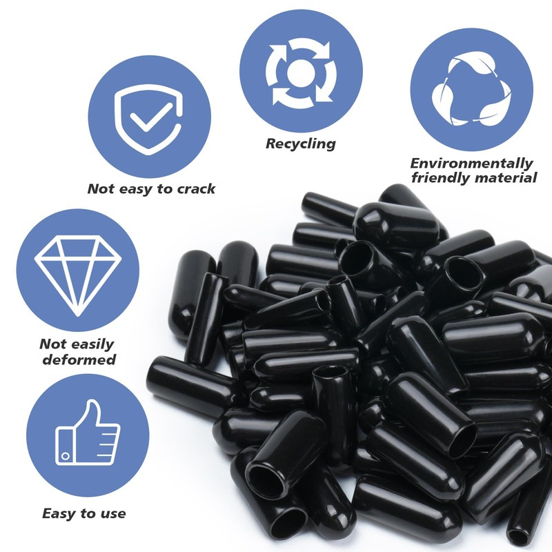 Hengxinc 221Pcs Rubber End Caps, 14 Sizes Bolt Covers Kit,
