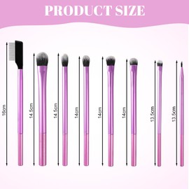 OFFCUP Everyday Essentials Makeup Brush Set, Makeup Brushes for Liner, Eyeshadow, Brows and Lashes, Soft Synthetic Bristles, Cruelty-Free, Travel, 8pcs Set
