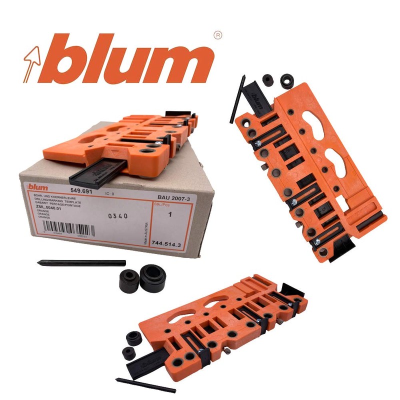 BLUM Universal Drill Gauge ZML.0040, Plastic/Steel