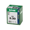 SPAX Universal Screw, 3.0 x 30 mm, Pack of 180,